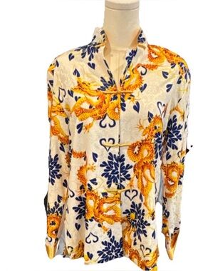 Vtg NK 100% Silk Dragon Jacket
